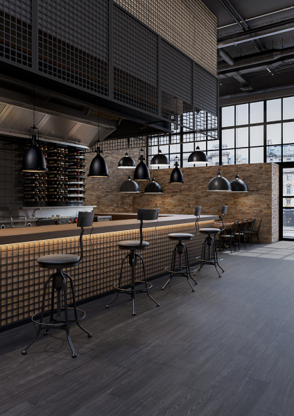 Керамогранит Polo Nero 20x120 Matt (5 шт.в уп)